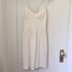 American Eagle cream lace bodice dress